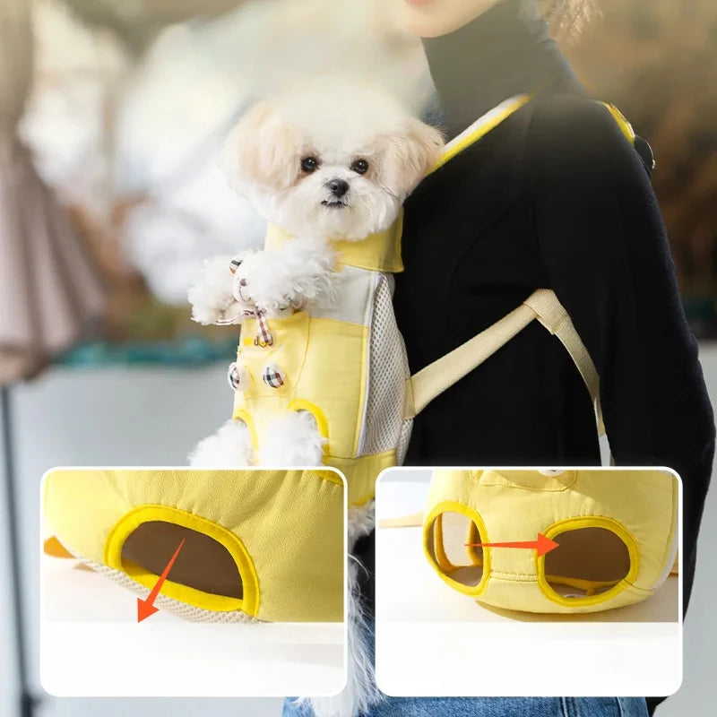 Pet Chest Bag – Breathable Folding Portable Pet Carrier for Small Dogs & Cats | Single/Double Shoulder & Handheld Design