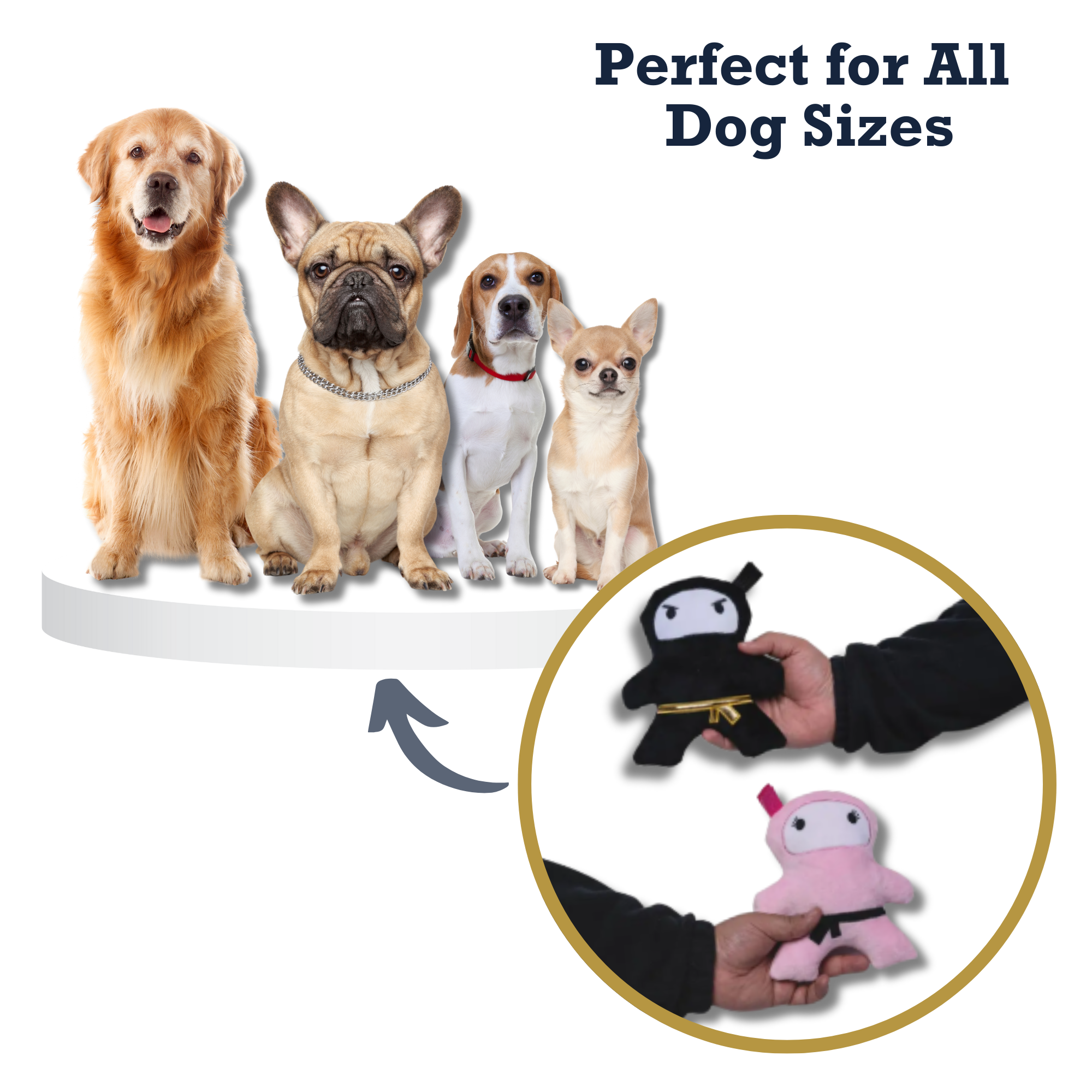Yeti & Snowman Plush Dog Toy Gift Set – with Squeaker & Crinkle Paper for Fun Play