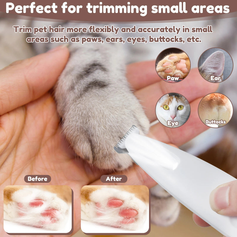 (Copy) Pets Dog Paw Trimmer With LED Light Fully Waterproof Pet Hair Trimmer With LED Display Dog Clippers For Grooming Widen Blade